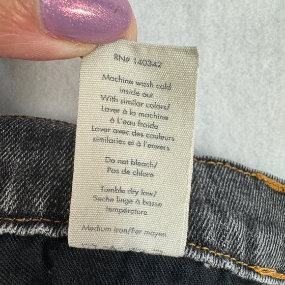 Elizabeth And James Jeans Womens Sz 28 Black Gray Holden Straight Leg High Rise - Picture 7 of 13